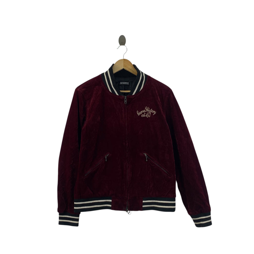 JACK ROSE We're Not Born For Ourselves Embroidered Design Windbreaker Jacket Sweater