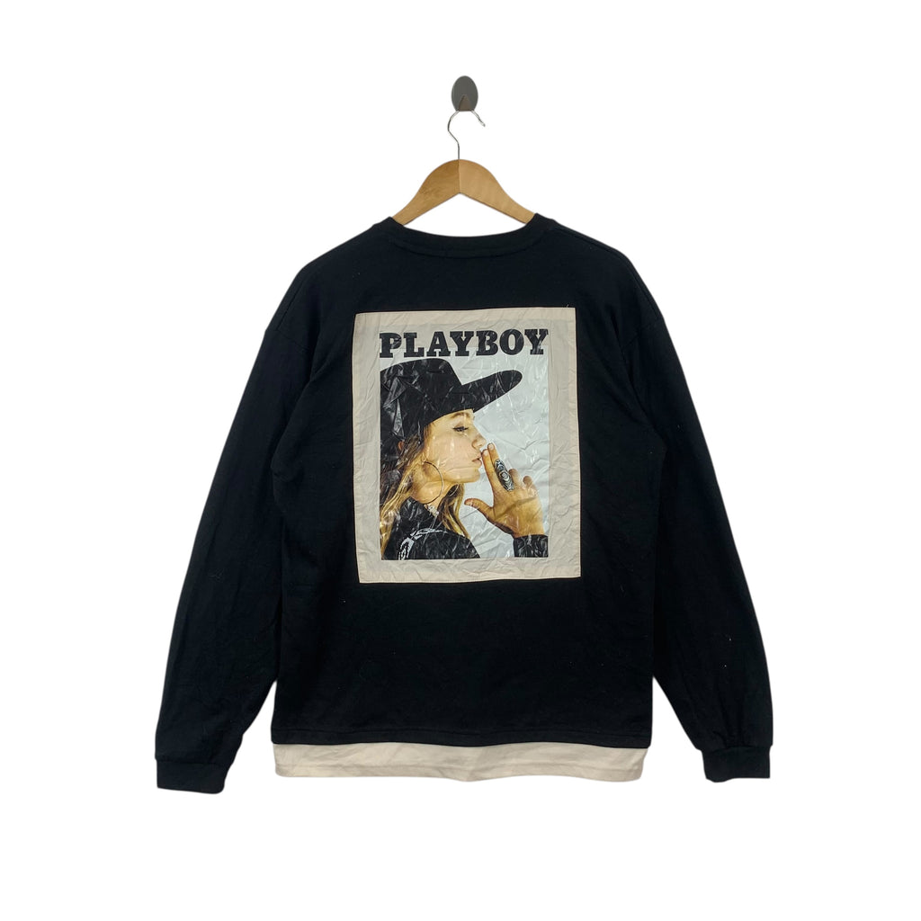 PLAYBOY MAGAZINE COVER Playmate Bunny Sweatshirt Sweater Pullover Jumper