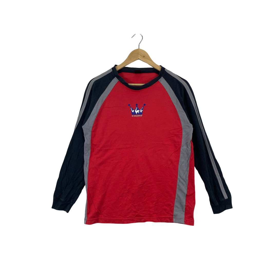 Vintage LE COQ SPORTIF Long Sleeve Athletic Jersey Shirt Sportswear Training Top Football Soccer Activewear