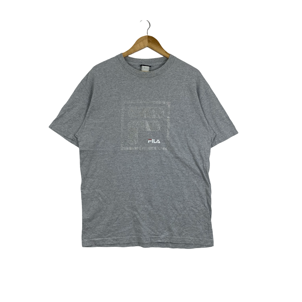 Vintage FILA Tee Shirt Y2K Sportswear Embroidered Logo Graphic Casual Streetwear Retro Athletic Style