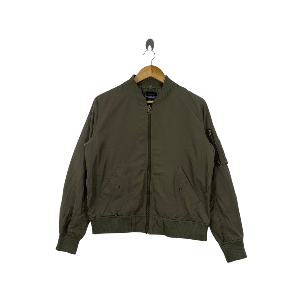 PRIVATE PAUSE JAPAN MA-1 Fighter Bomber Jacket Zipper Pilot Outdoor Windbreaker