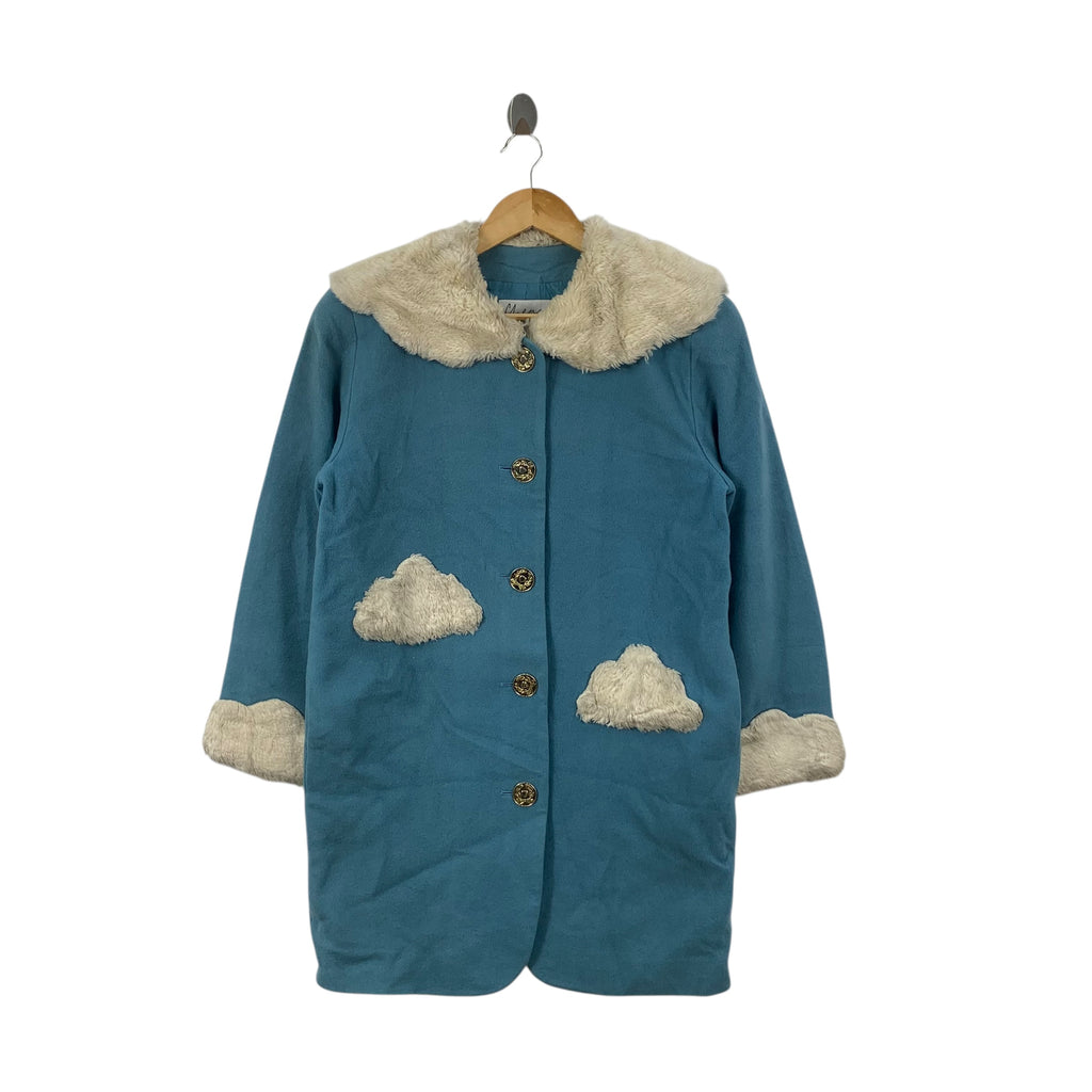 MOSCHINO ITALY Cheap & Chick Collection Cloud Jacket Coat Faux Fur