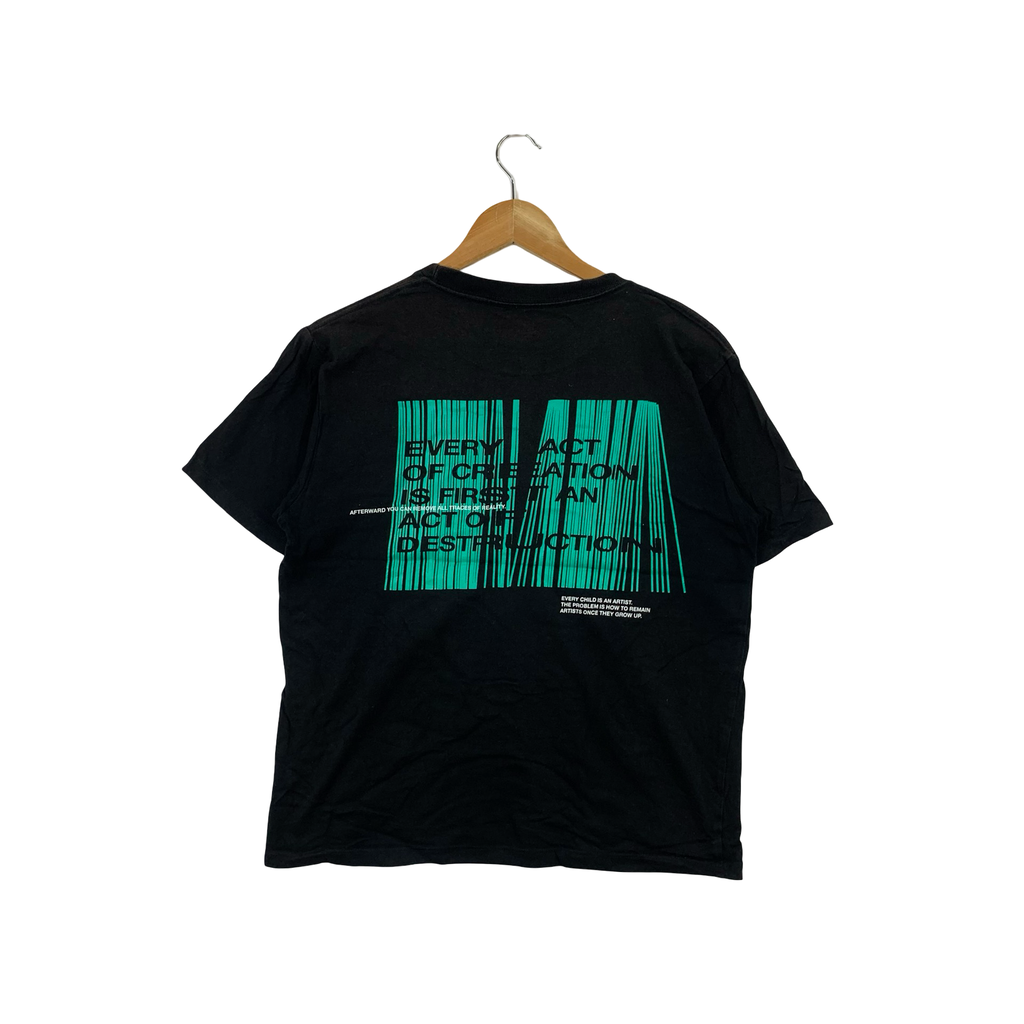 GRANIPH ABSTRACT ART Creation Destruction Quote Tee Shirt Top Modern Streetwear