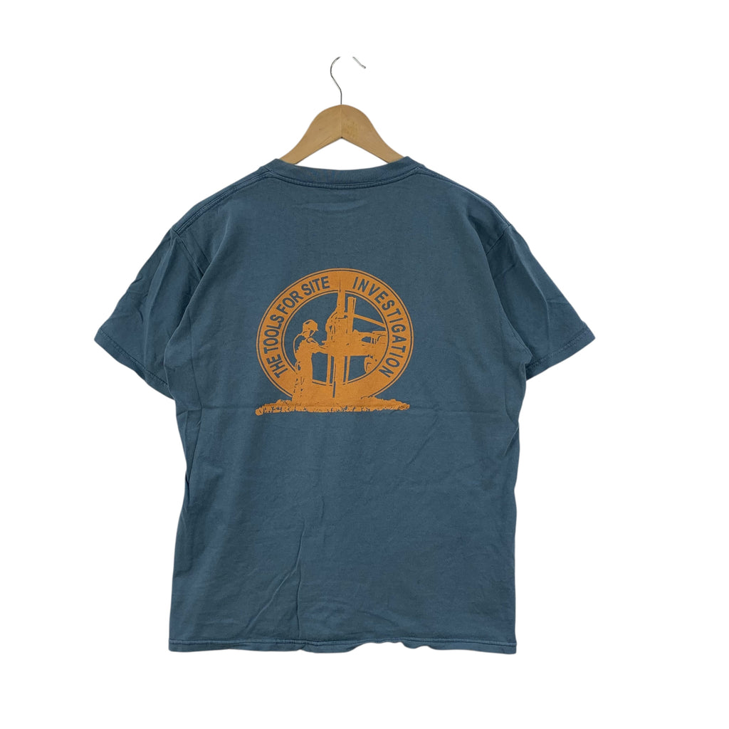 Vintage 90s GEOPROBE SYSTEMS MACHINES Drill Rig Tee Shirt Top Engineer Oil