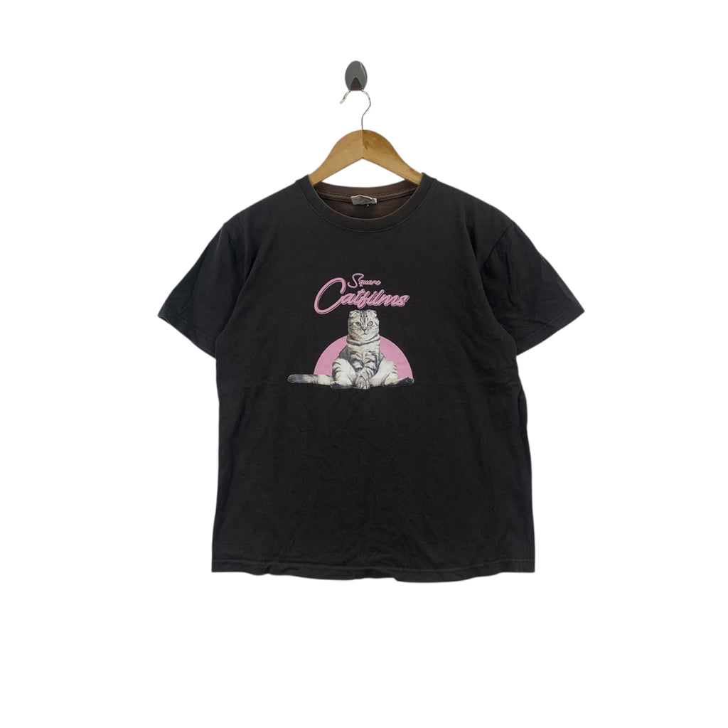 SQUARE CATFILMS SERIES Cat Logo Tee Shirt Top Japan Streetwear