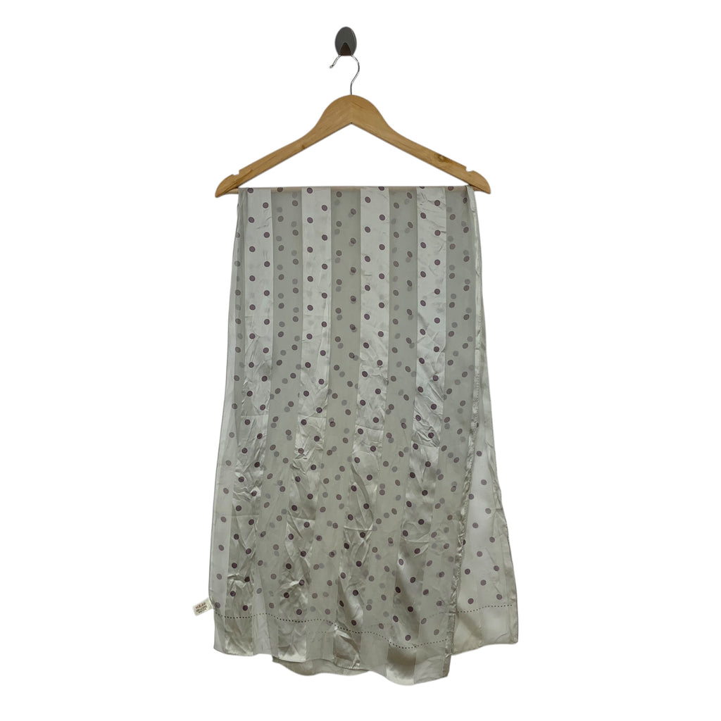Vintage BALENCIAGA PARIS Chiffon Polka Dot Scarf Shawl Neckerchief Motif