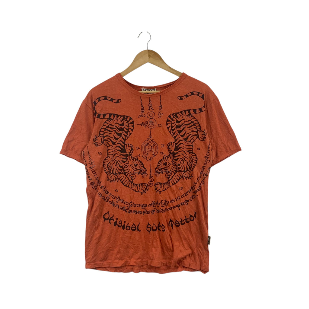 Vintage SUTE THAILAND TRADITIONAL Tiger Art Tee Shirt Top Goodness