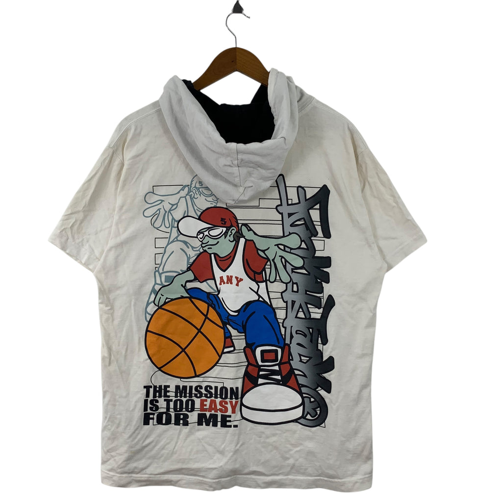 Vintage Y2K FUNKY TOKYO Grass Hitter Hip Hop Hoodie Top Pullover Graffiti Basketball