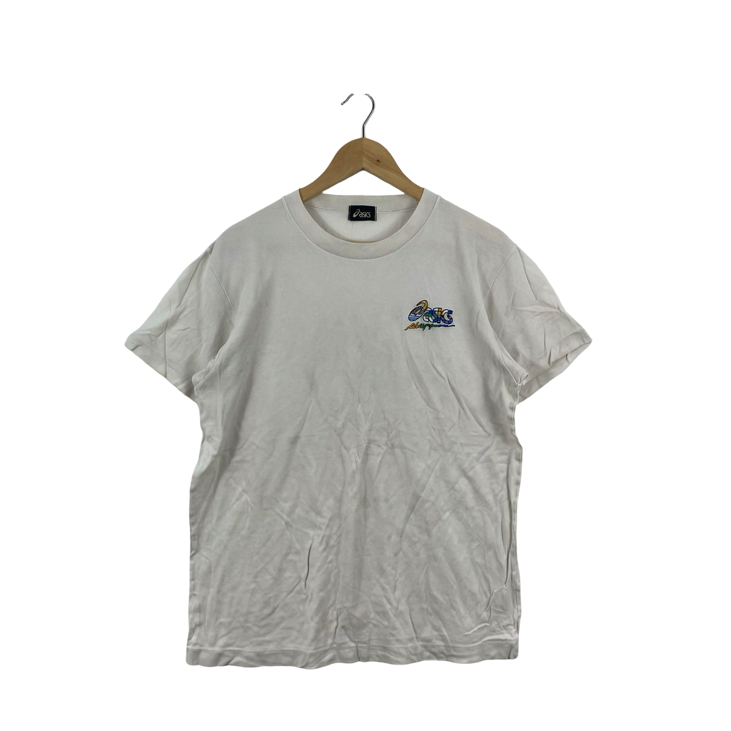 Vintage ASICS Small Logo Embroidered Athletic Sportswear Tee Shirt Crewneck Casual Streetwear Running