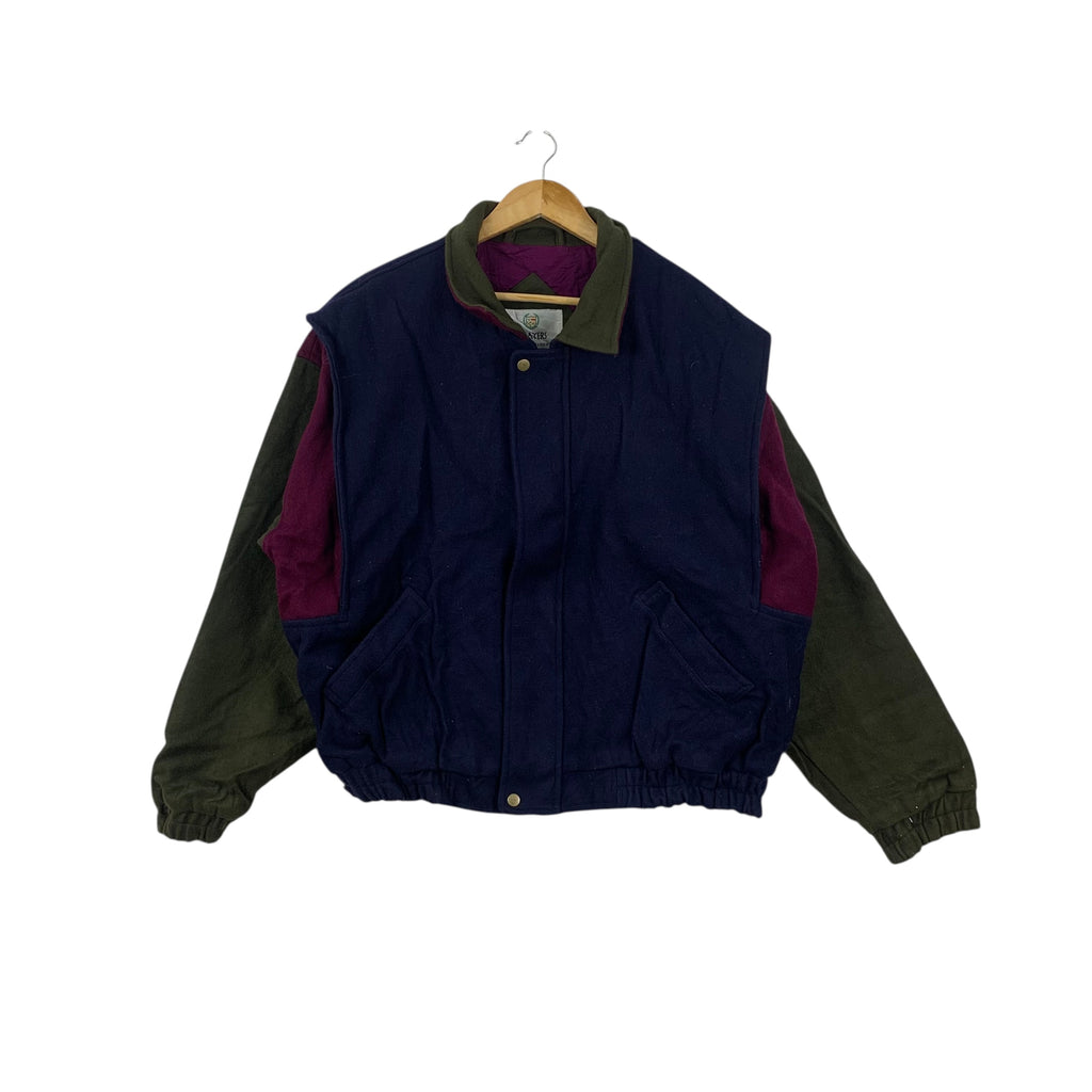 Vintage VAN HEUSEN PLAYERS Collection Varsity Stadium Jacket Baseball Parka Windbreaker Coat