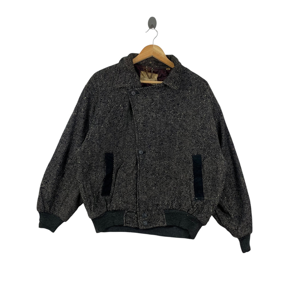 Vintage 80s MOVEMENT JAPAN MEN’S Collection Houndstooth Jacket Heavy Coat Windbreaker