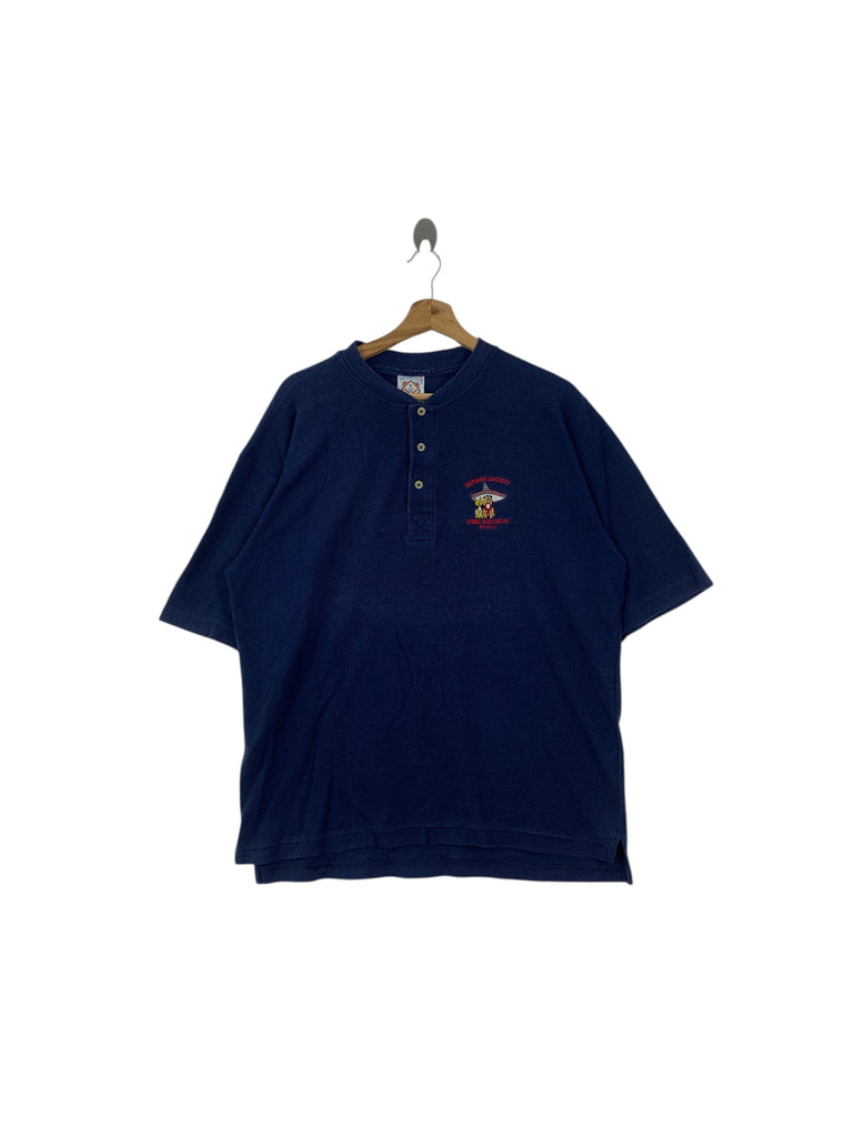Vintage YACHT CLUB Cabo San Lucas Embroidered Logo Baggy Tee Shirt Top Humane Society