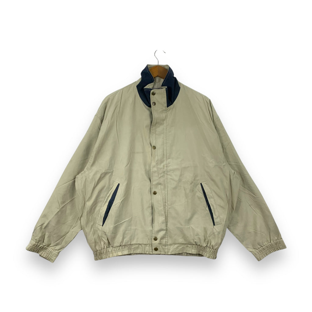 Vintage MUNSINGWEAR GRAND SLAM Beige Windbreaker Jacket Lightweight Outerwear Penguin Logo