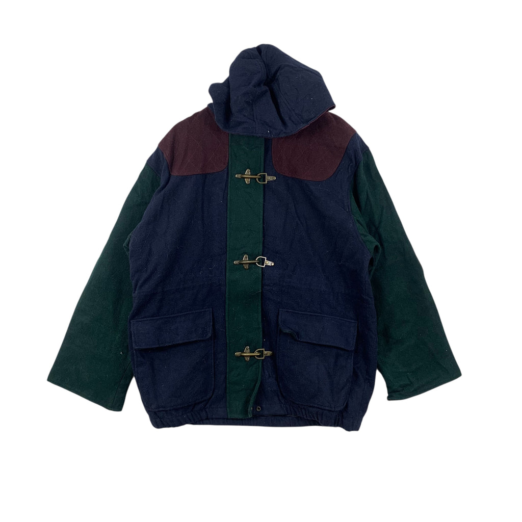 Vintage OUTBROOK USA Toggle Button Duffle Heavy Coat Outdoor Jacket Parka Windbreaker Zipper