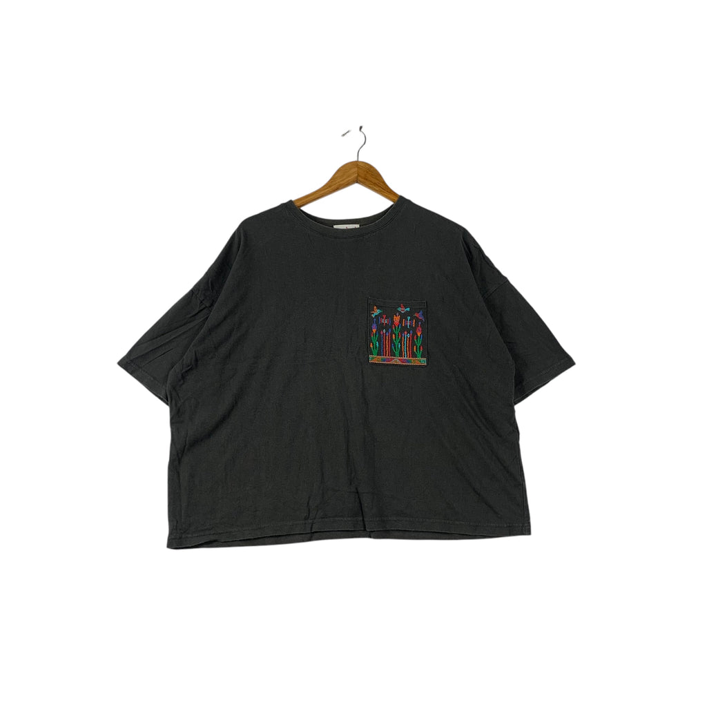 Vintage TITITACA NAVAJO AZTEC Pocket Cropped Top Tee Shirt Top Aboriginal