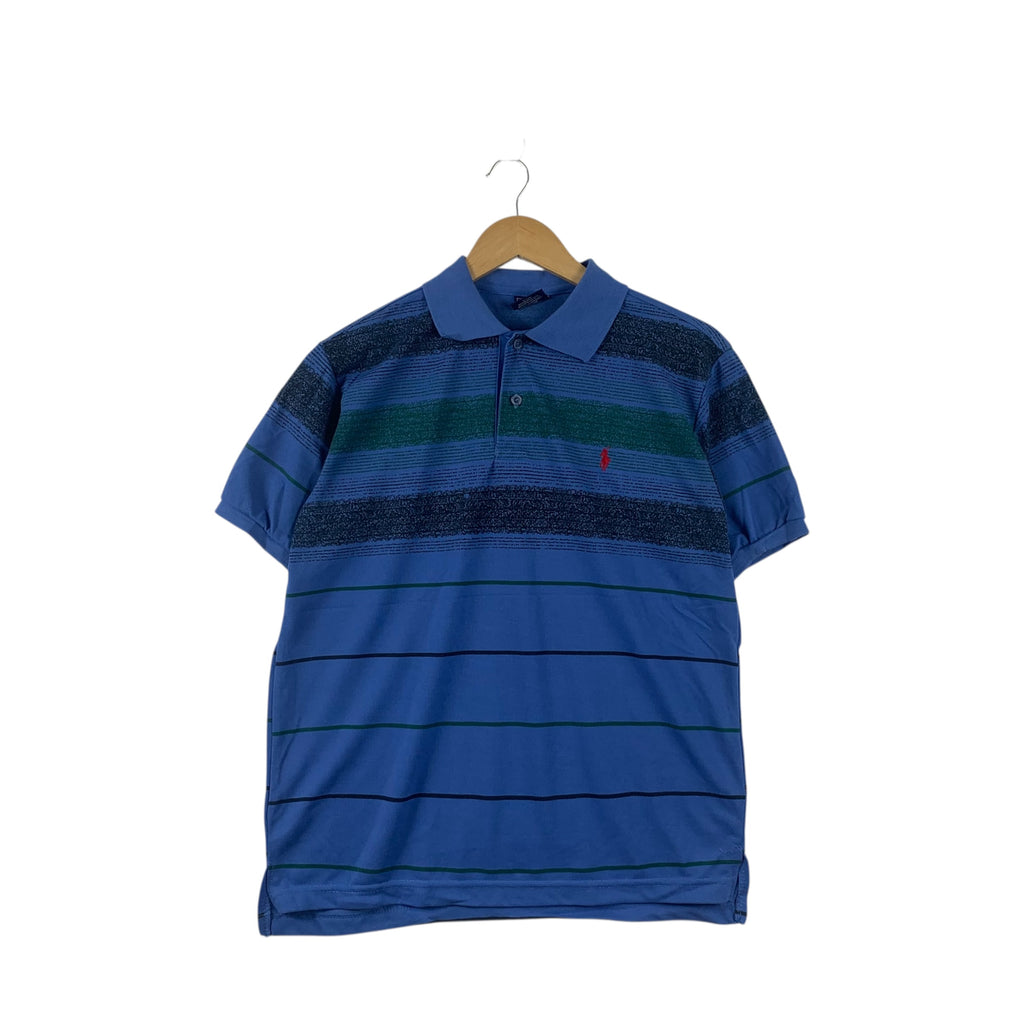 Vintage POLO RALPH LAUREN Small Pony Striped Tee Shirt Top Golf Collar