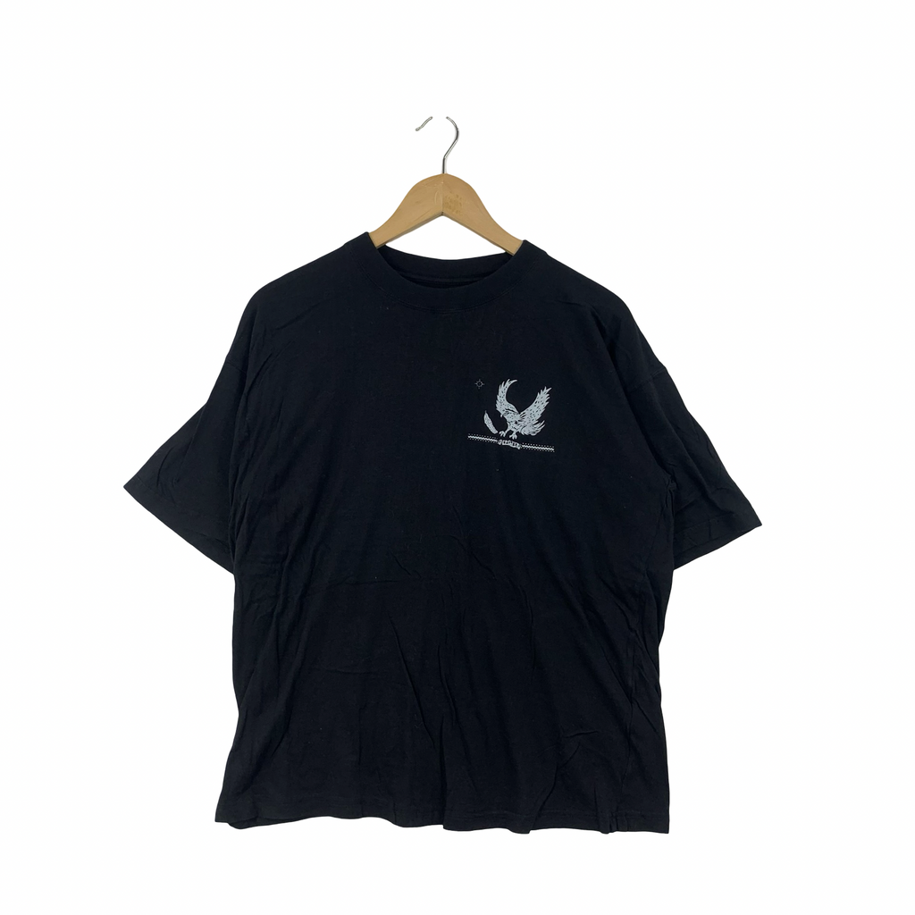 Vintage SCREAMING EAGLE Small Logo Natural Sun Faded Tee Shirt Top
