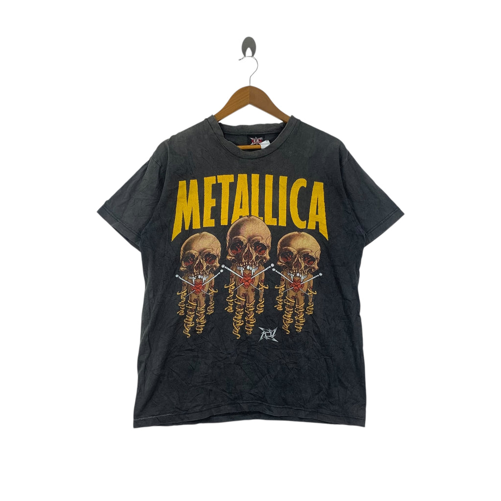 Vintage METALLICA PUSHEAD 2000 Sanitarium Tour Fixxxer Tee Shirt Top Heavy Metal Band