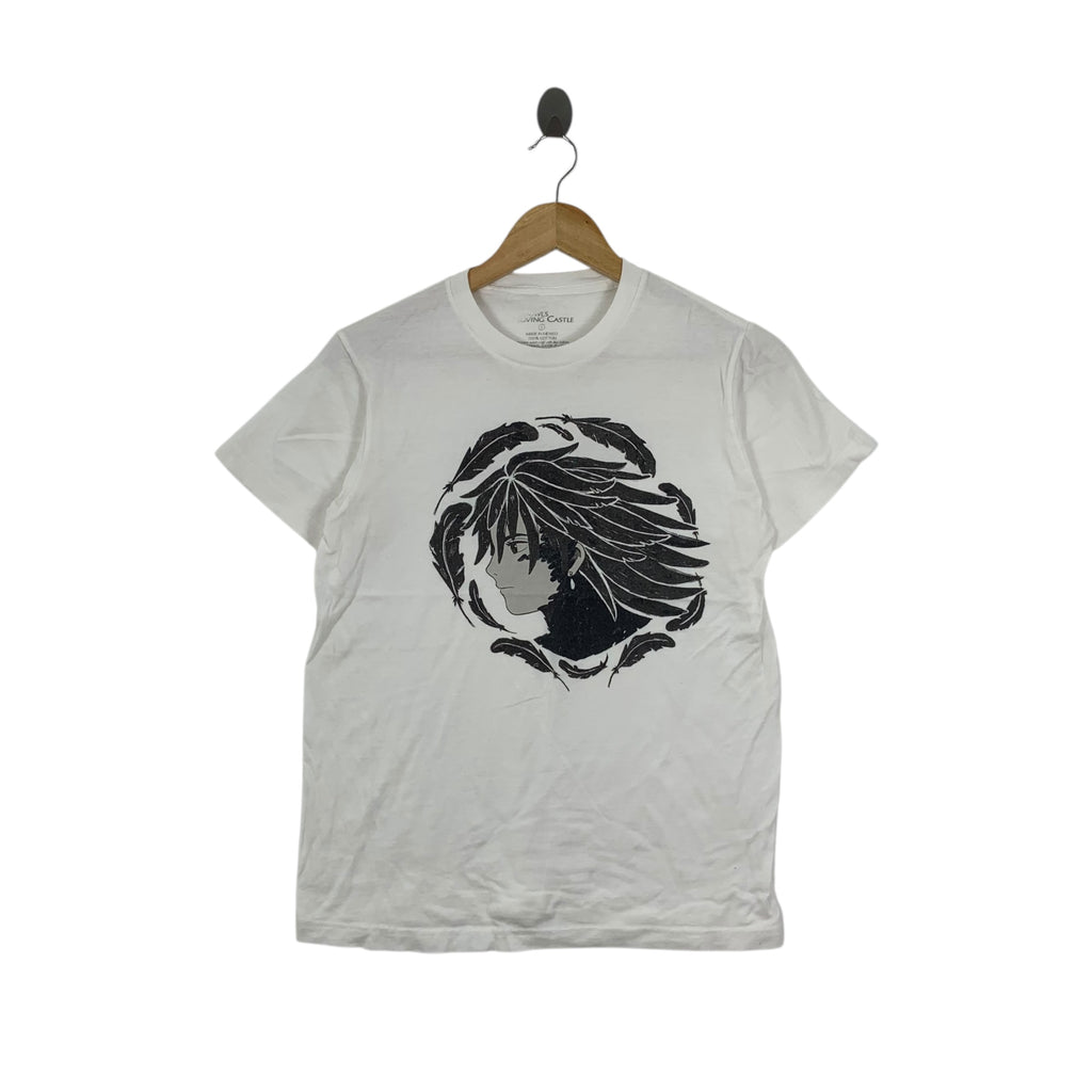 Vintage HOWL’S MOVING CASTLE Hayao Miyazaki Wizard Tee Shirt Top Anime Manga Studio Ghibli