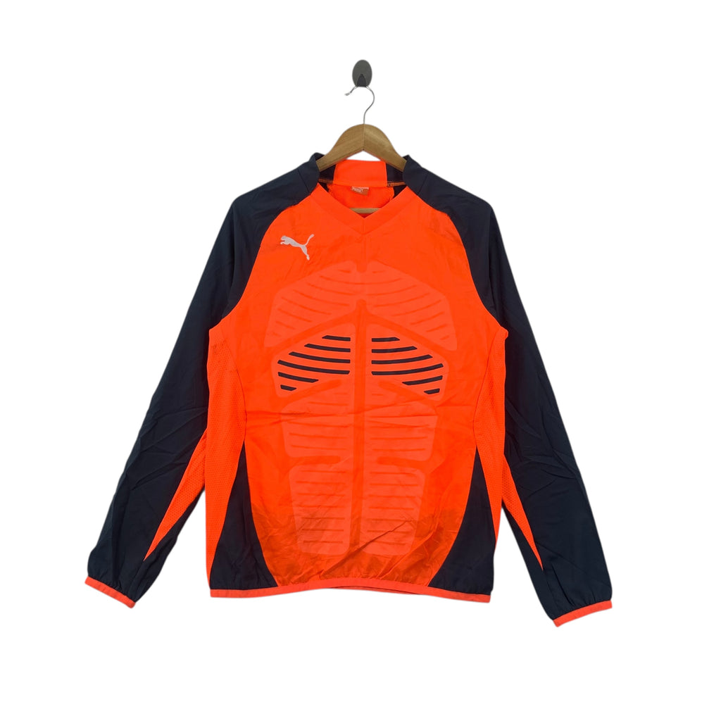 Vintage PUMA EVO POWER Edition Orange Jersey Track Warm Football Soccer