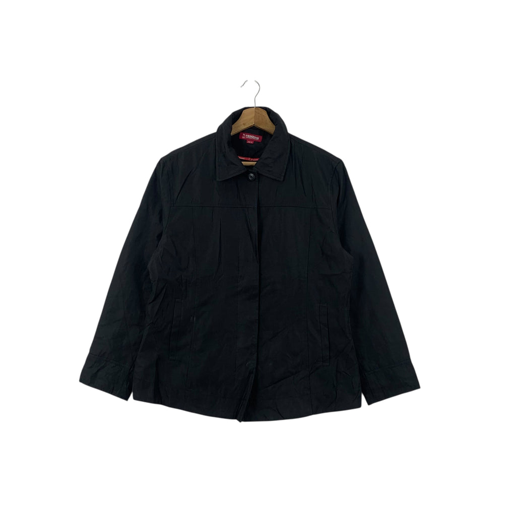 Vintage UP RENOMA PARIS Uniforme Prestige Black Jacket Parka Windbreaker Zipper Coat
