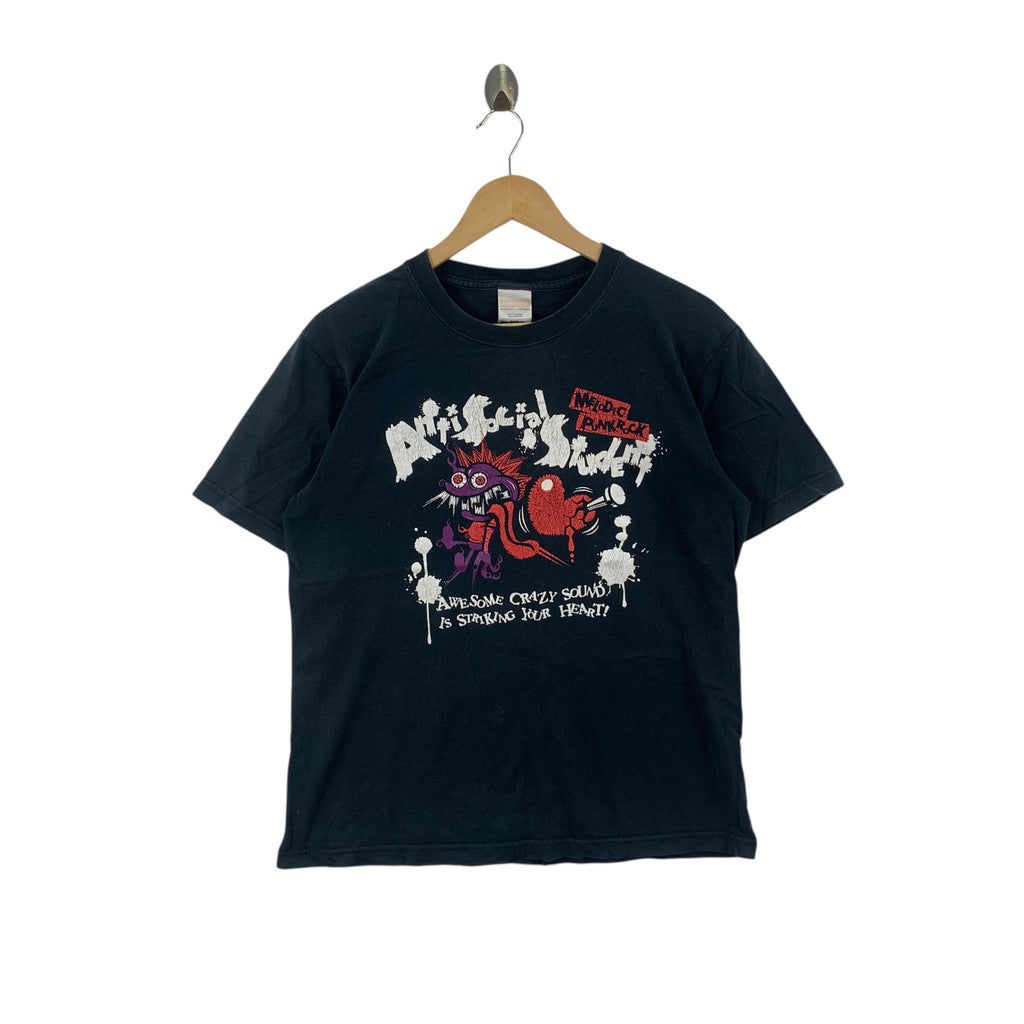 ANTI SOCIAL STUDENT Punk Rock Band Japan Tee Shirt Top RX Records Future