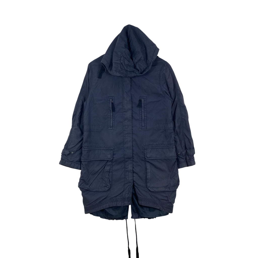 Vintage PLST Hooded Parka Jacket Japanese Minimalist Utility Military Coat Longline Field