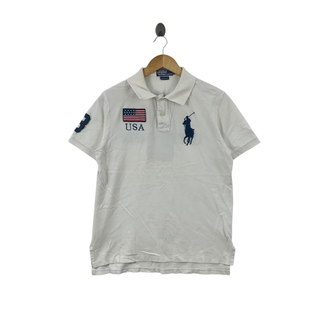 Vintage POLO RALPH LAUREN Team USA Flag

Tee Shirt Top United States Embossed Logo
