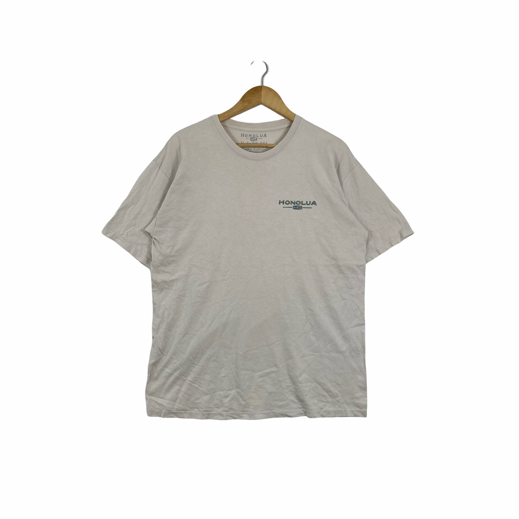 Vintage HONOLULU Graphic Tee Shirt Y2K Casual Streetwear Minimal Logo Single Stitch Style Inspired
