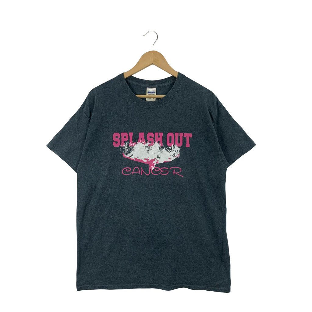 SPLASH OUT CANCER Breast Cancer Awareness Tee Shirt Top