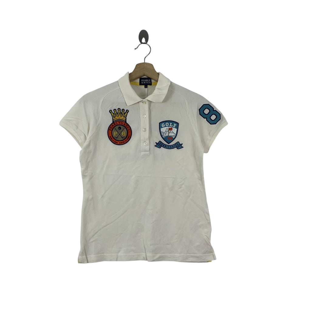 PEARLY GATES Golf Club Polo Tee Shirt Top Embroidered Patche