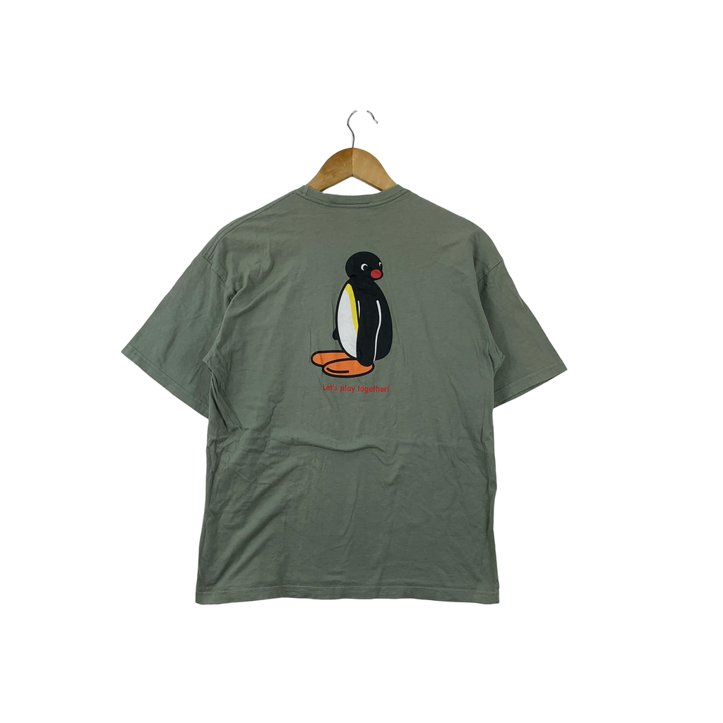 PINGU CARTOON ANIMATION Lets Play Together Tee Shirt Top Backhit