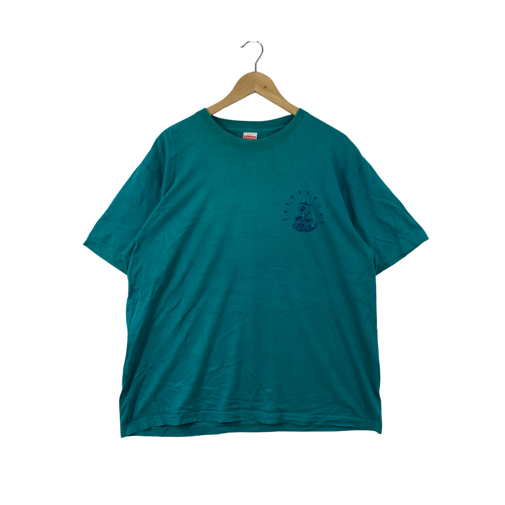 Vintage 1990s UNITED ATHLE Tee Shirt Classic Crew Graphic Chest Print