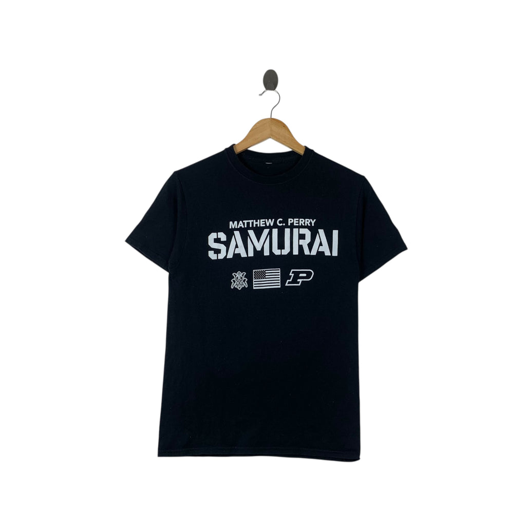 SAMURAI MATTHEW C. PERRY Japan Heritage Culture Tee Shirt Top Japanese Denim