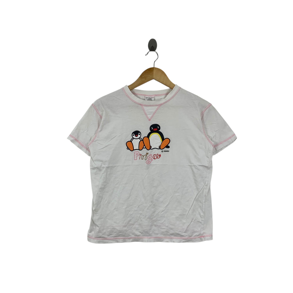 Vintage PINGU SUMITOMO LIFE Insurans Souvenir Tee Shirt Top Cartoon Comic