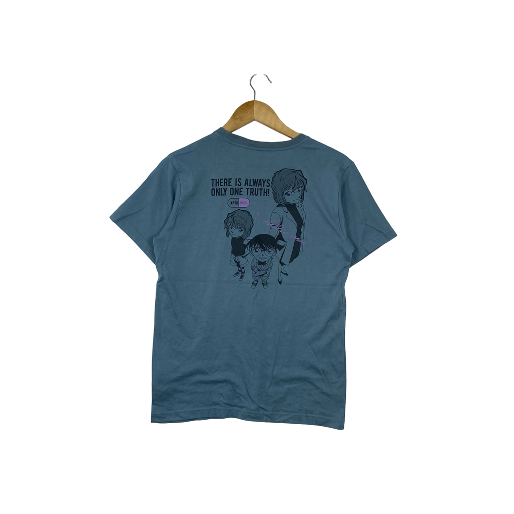Vintage DETECTIVE CONAN Anime Graphic T-Shirt Short Sleeve Manga Japanese