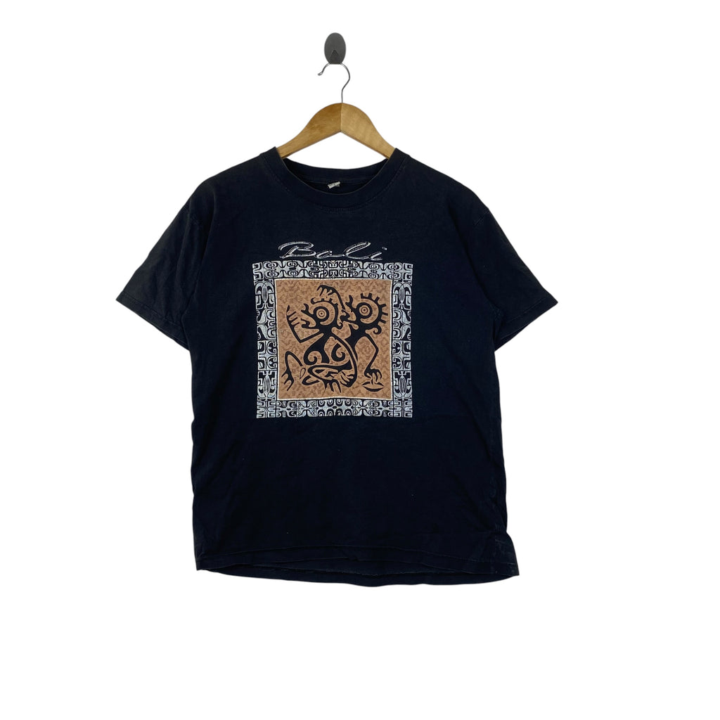 Vintage Tribal Graphic Tee Shirt Hand Washed Retro Aztec Inspired Print Short Sleeve Streetwear Casual