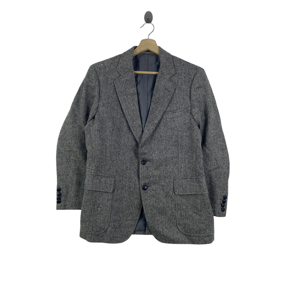 Vintage BURBERRY LONDON Herringbone Tweed Blazer Jacket Tailored Suit Jacket Classic Heritage British Style Two Button