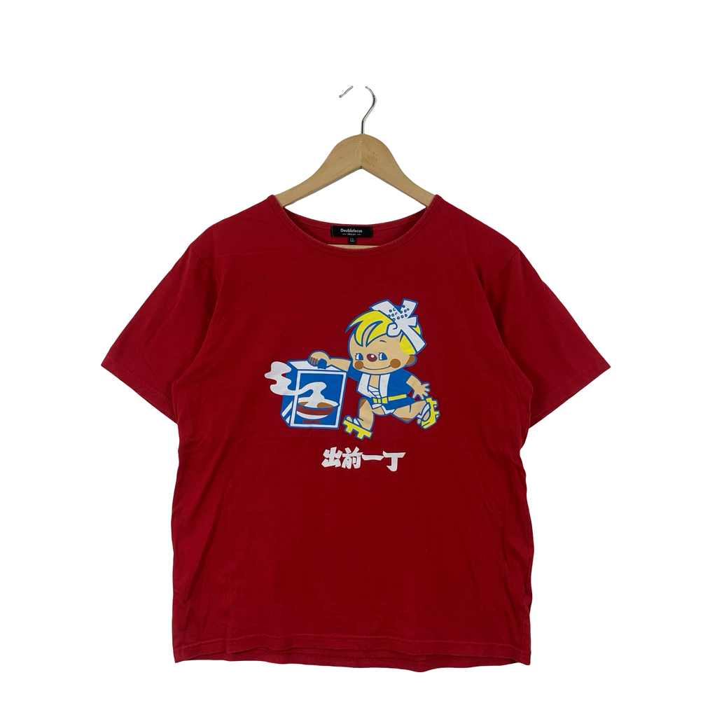DOUBLE FOKUS Nissin Foods Demae Itcho Ramen Brand Tee Shirt Top 10th Anniversary