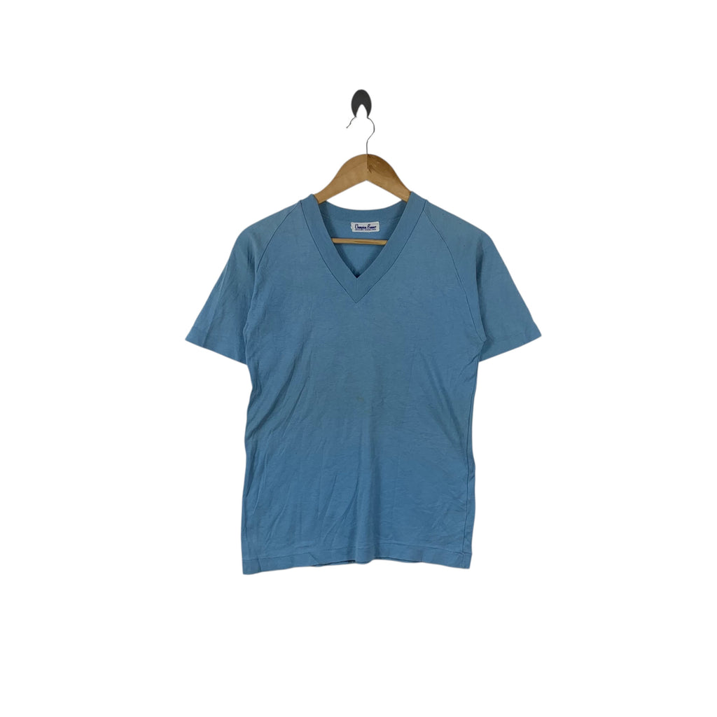 Vintage 80s CHAMPION TOYOSHIMA SPORTS Football Jersey Tee Shirt Top V Neck