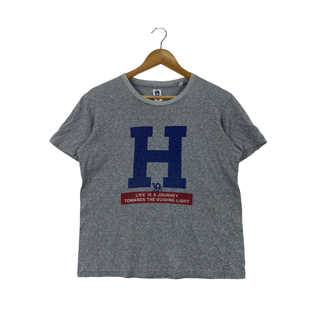 HR MARKET Life Is a Journey Big H Graphic Crewneck Short
