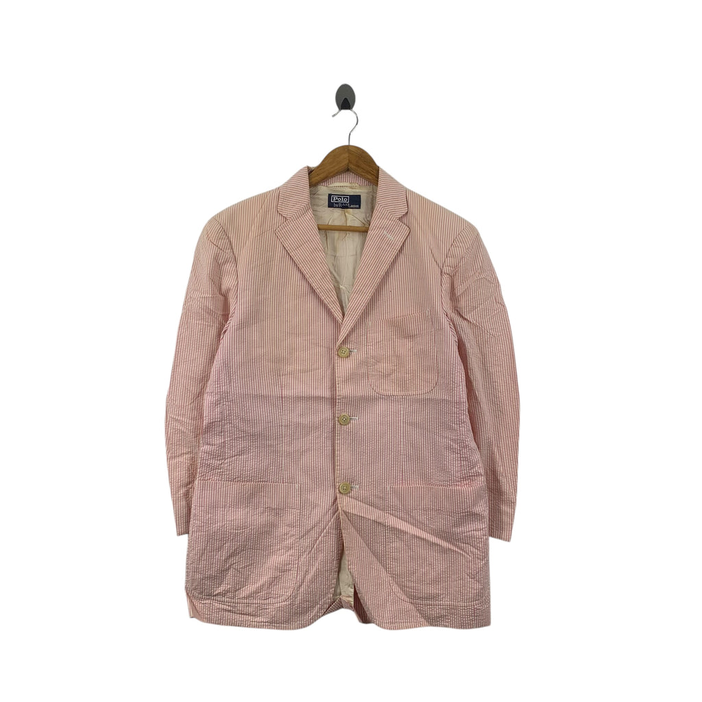 Vintage 90’ POLO RALPH LAUREN Pink 3 Button Blazer Sport Coat Formal