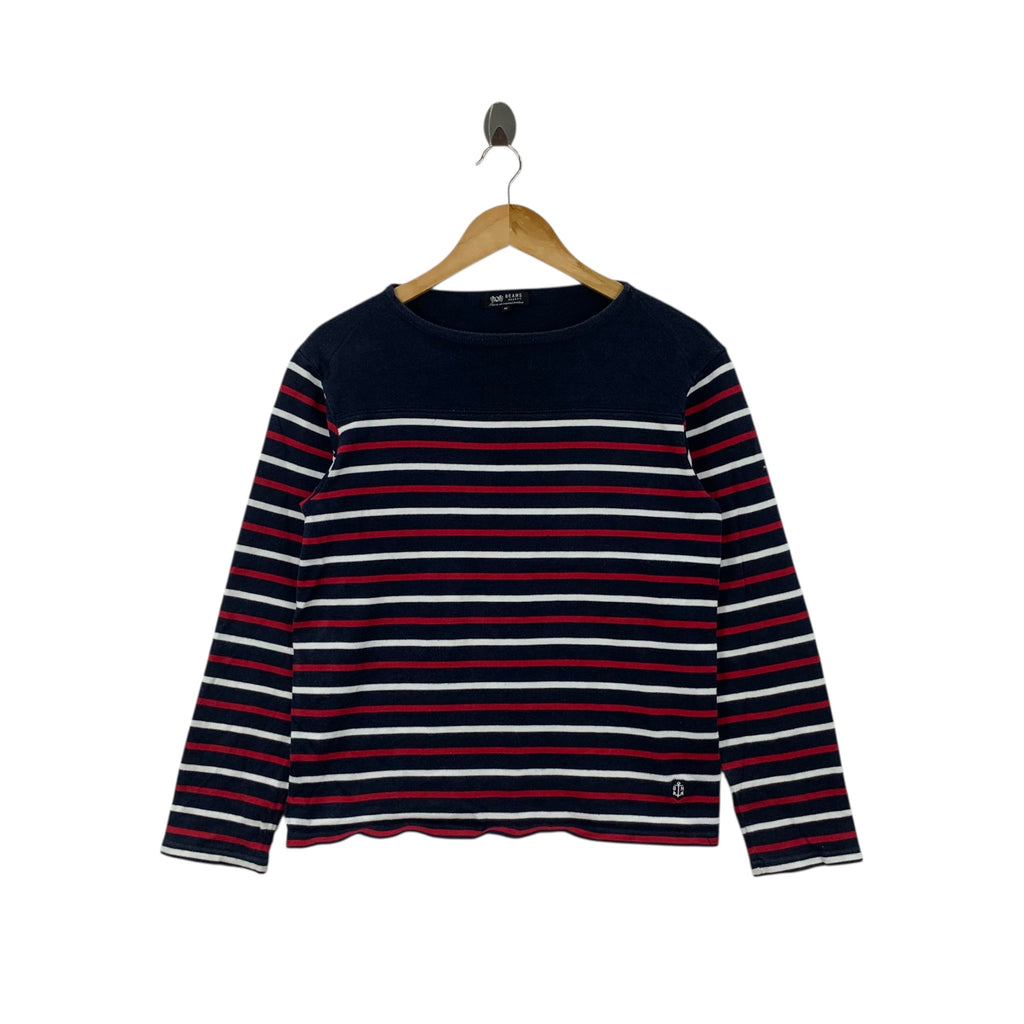 BEAMS PLUS HEART Collection Striped Tee Shirt Top Long Sleeve Japan Designer