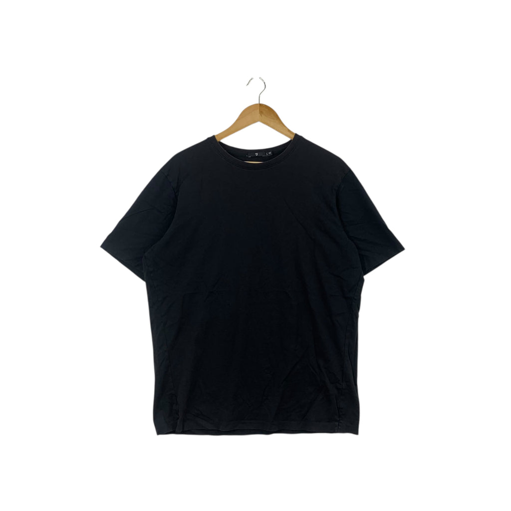 JIL SANDER x UNIQLO +J Collection Plain Black Baggy Tee Shirt Top Minimalist Design