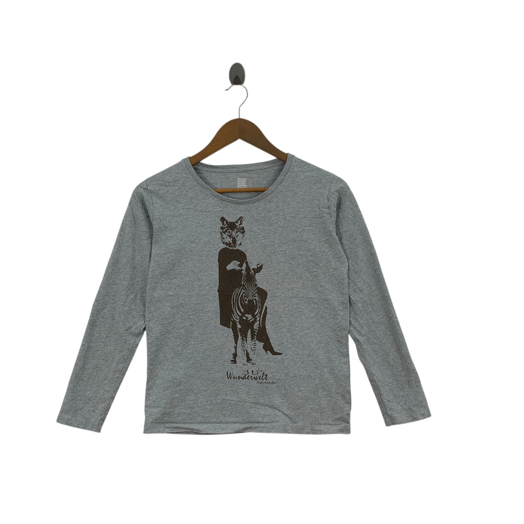 GRANIPH WOLF ZEBRA Anime Illustration Fairy Tales Tee Shirt Top Long Sleeve