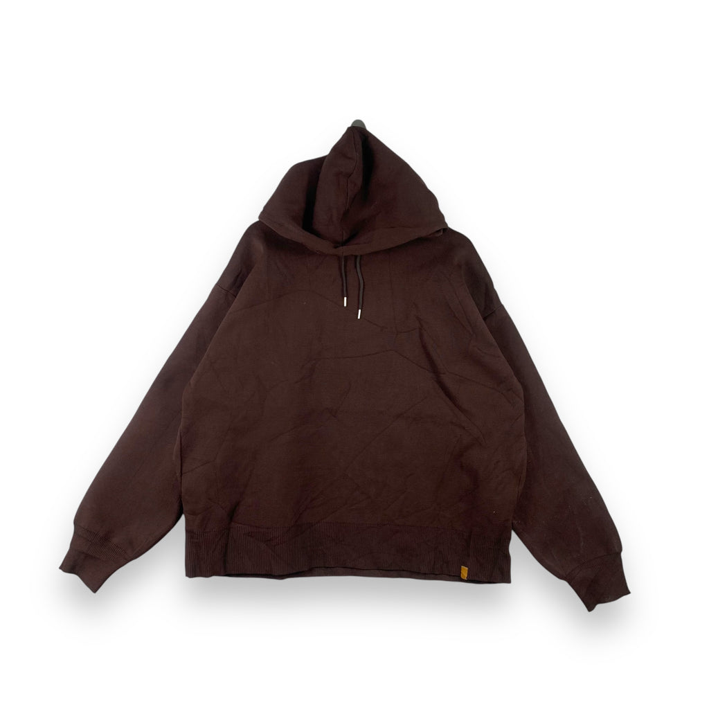 BEAMS PLUS LIGHTS Collection Knit Baggy Oversized Hoodie Pullover Minimalist Cow Leather