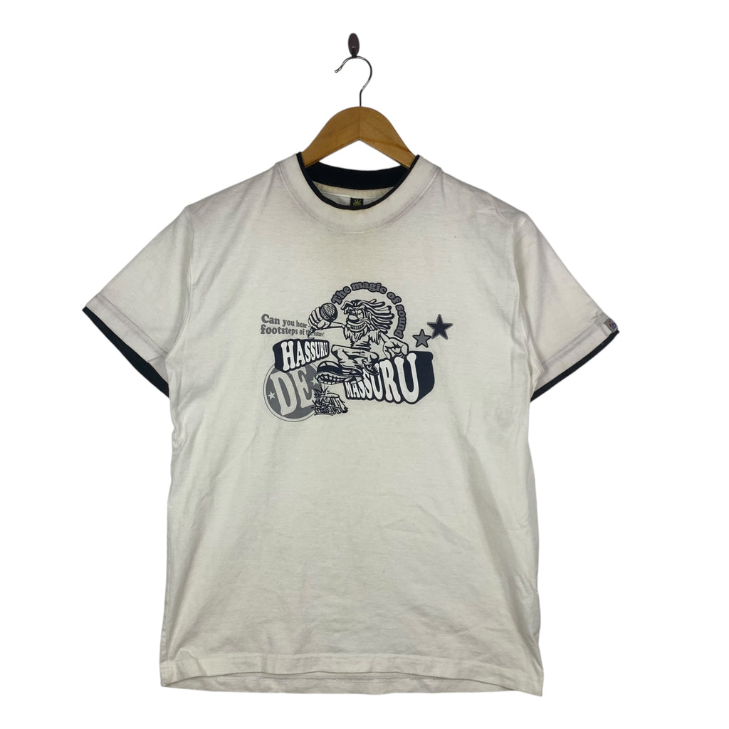HASSURU DE MASSURU Cartoon Japan Graffiti Y2K Tee Shirt Top Comic Retro Vibes Short Sleeve