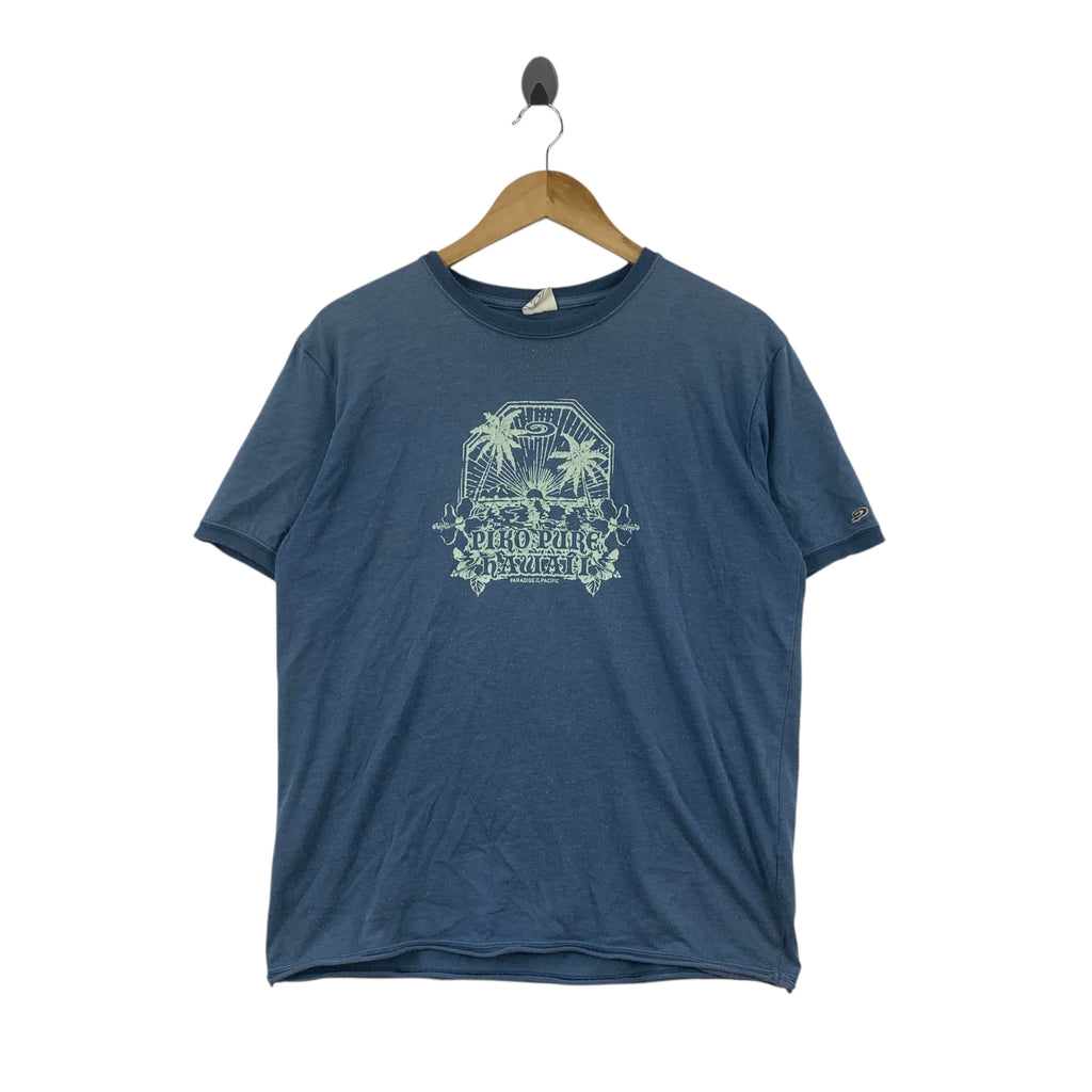 Vintage PIKO PURE HAWAII Collection Natural Sun Faded Tee Shirt Top Surf Summer