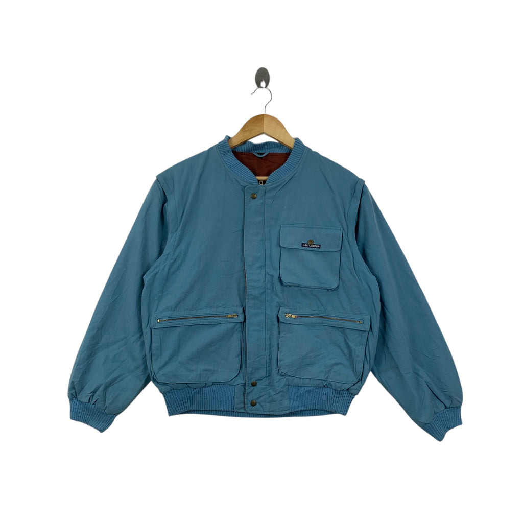 Vintage 80’ LEE COOPER Cafe Racer Insulate Bomber Jacket Outdoor Denima Jeans Windbreaker
