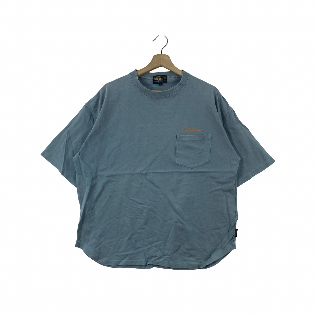 Vintage PENDLETON WOOLEN MILLS Outdoor Pocket Tee Shirt Crew Neck Short Sleeve